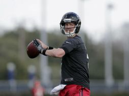 El mariscal de campo Matt Ryan durante la sesión de hoy. AFP / T. Warner