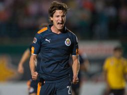 Carlos Fierro celebra su gol ante Venados. MEXSPORT / J. Ramírez