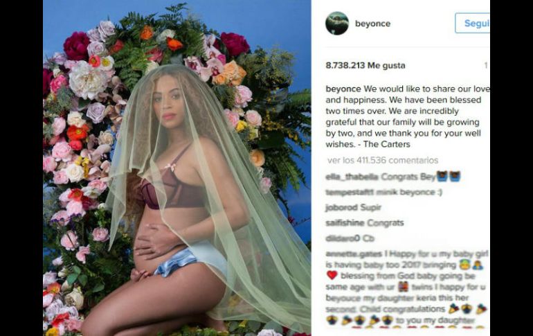 Beyoncé mostró su pancita en una colorida fotografía. INSTAGRAM / beyonce