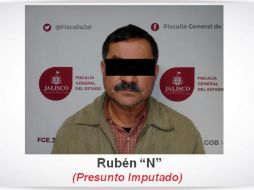 Rubén ''N'' es puesto a disposición del juez que lo requería para enfrentar el proceso por el delito que se le imputa. ESPECIAL / Fiscalía General del Estado