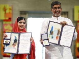 El 10 de diciembre de 2014, Satyarthi y la paquistaní Malala Yousafzai fueron galardonados con el Nobel de la Paz. AP / C. Poppe