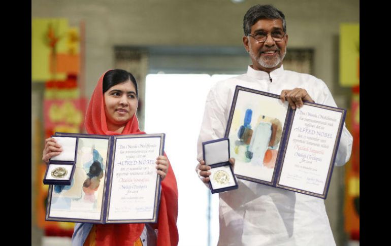 El 10 de diciembre de 2014, Satyarthi y la paquistaní Malala Yousafzai fueron galardonados con el Nobel de la Paz. AP / C. Poppe