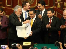 Javier Quijano está en contra la toma de protesta de los legisladores federales en la Asamblea Constituyente de la Ciudad de México. SUN / L. Godínez