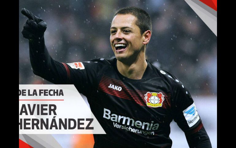 ‘Chicharito’ tiene ocho goles en esta temporada en la Bundesliga y es el líder de goleo del Bayer. TWITTER / @Bundesliga_ES