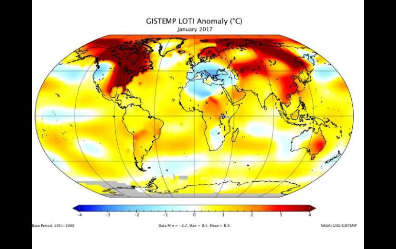 El análisis se basa en datos adquiridos por alrededor de seis mil 300 estaciones meteorológicas de todo el mundo. TWITTER / @NASAGISS