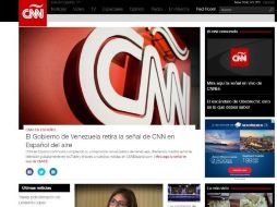 En su sitio web, CNN en Español expone sus reacciones a la censura en Venezuela. ESPECIAL /