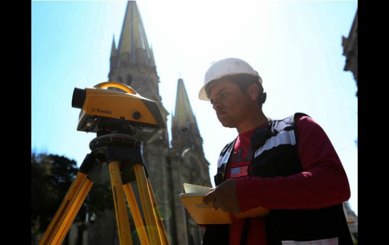 Las obras continúan en el Centro Histórico de Guadalajara. EL INFORMADOR / ARCHIVO