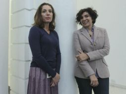 Laura Ayala y Maribel Arteaga, coordinadora de exposiciones y directora del MUSA. EL INFORMADOR / F. Atilano