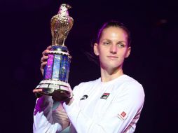 ''Es increíble, significa mucho para mí ganar este torneo'', declaró Pliskova al final del partido. AFP /