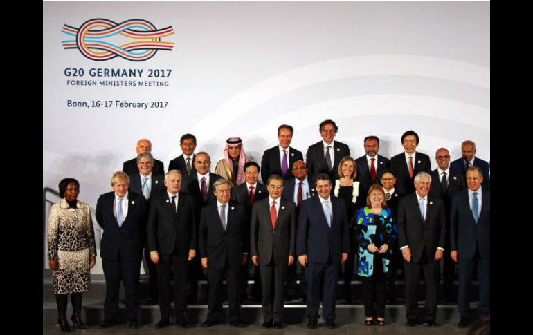 El canciller se reunió con ministros de Relaciones Exteriores del G20 en Alemania. TWITTER / @SRE_mx