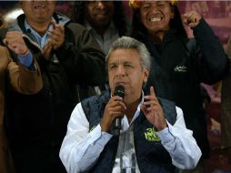 Lenin Moreno. Para evitar la segunda vuelta debe obtener al menos 40 % de los votos y superar por 10 puntos al segundo lugar. AFP / R. Buendía