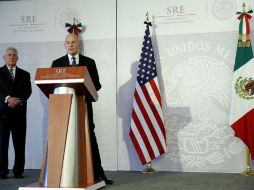 En conferencia de prensa, Kelly dice que se tiene que reconocer el flujo de armas y capitales de EU a México. EFE / J. Méndez