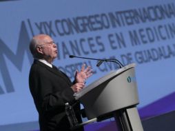 Narro ofreció una conferencia magistral en el inicio del XIX Congreso Internacional de Avances en Medicina en Guadalajara. EL INFORMADOR / F. Atilano