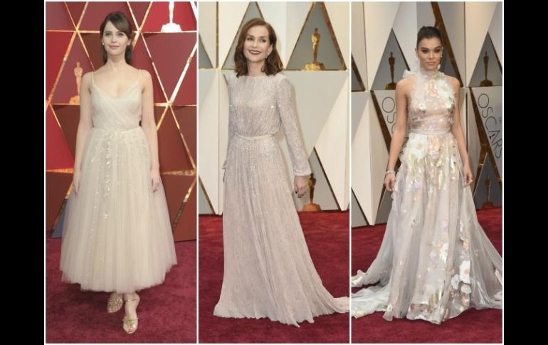 Felicity Jones, Isabelle Huppert y Hailee Steinfeld son algunas de las famosas que han desfilado por la alfombra roja. ESPECIAL /