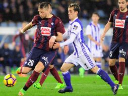 La Real Sociedad logró controlar el encuentro en el segundo tiempo. AFP / A. Guillenea