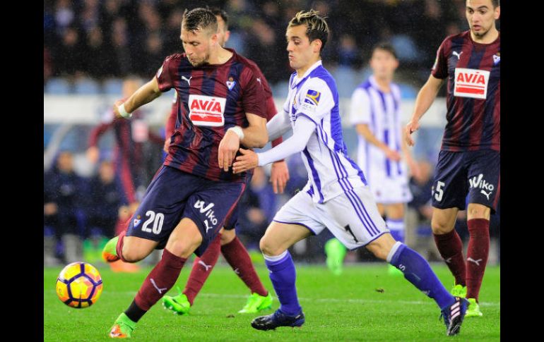 La Real Sociedad logró controlar el encuentro en el segundo tiempo. AFP / A. Guillenea