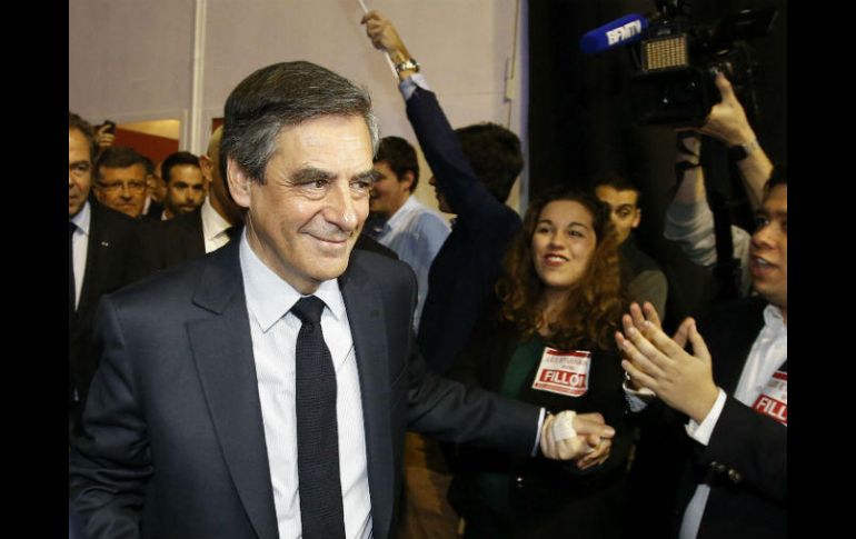 Este jueves, Fillon reiteró que conserva el apoyo de las bases y no renunciará a la candidatura. EFE / G. Horcajuelo