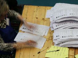 El DUP se queda por debajo de los 30 escaños que le han asegurado hasta ahora el derecho a veto en la Asamblea. AFP / P. Mcerlane