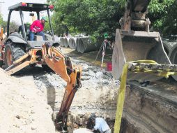 Laboran. Otras obras contra inundaciones se realizan cerca de la zona, en Paseos del Sol. EL INFORMADOR / M. Vargas