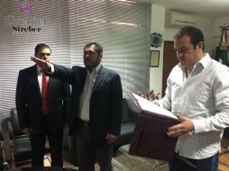 El nuevo titular de la Secretaría General, Samuel Sotelo, agradeció a Cuauhtémoc Blanco la confianza depositada. TWITTER / @Grethel_Streber