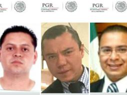 Los desaparecidos son Marco Antonio Álvarez Gómez, Miguel Ángel Rodríguez Cuéllar, y Víctor Andrés Vilchis Retana. ESPECIAL / PGR