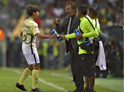 Lainez (I) jugó el segundo tiempo del partido León-América del sábado pasado. MEXSPORT / ARCHIVO