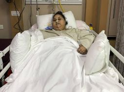 Eman Ahmed Abd El Aty, de 37 años, pesaba 500 kilos como consecuencia de la elefantiasis. AFP / I. Mukherjee