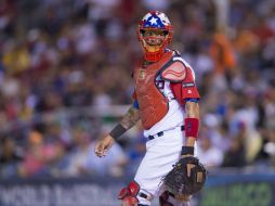 Yadier Molina conectó un cuadrangular en la victoria de Puerto Rico 11-0 sobre Venezuela. MEXSPORT / C. De Marchena