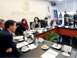 El comisionado del INM se reunió con senadores para analizar las deportaciones de Trump. TWITTER / @senadomexicano