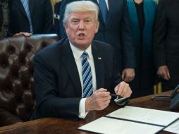 La Casa Blanca respondió preventivamente que la publicación de dichas declaraciones fiscales sobre Donald Trump sería ilegal. AFP / N. Kamm