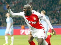 Bakayoko celebra el tercer tanto del Mónaco. AP / C. Paris