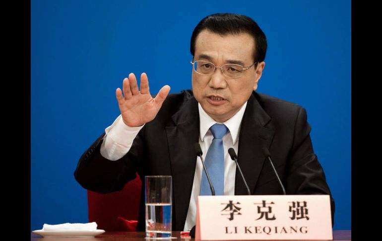 Li Keqiang primer ministro chino pide a Taiwan que se acepte el principio de una única China. AFP / N. Asfouri