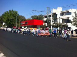 Se tiene el registro de que a lo largo del día se llevarán a cabo dos manifestaciones más, una a las 12:00  y otra a las 16:00 horas. ESPECIAL / Protección Civil Guadalajara