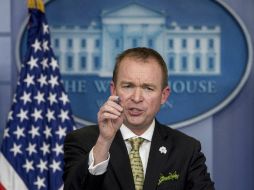 Mick Mulvaney manifiesta que las declaraciones sobre temas tan específicos deben aguardar a la publicación del presupuesto completo. AP / A. Harnik