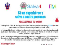 Al llegar al Hospital Civil y mencionar que eres donador altruista recibirás atención inmediata. TWITTER / @Salva4gdl