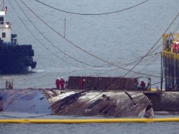 El ‘Sewol’ transportaba a 476 personas cuando naufragó frente a la isla de Jindo. AP / O. Jindo