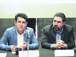 Hugo Luna y Carlos Gutiérrez Medrano durante el anuncio. ESPECIAL / Gobierno de Guadalajara