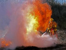 Protección Civil atendió el incendio. En el lugar, había una camioneta calcinada con el cuerpo de una persona en su interior. NTX / ARCHIVO