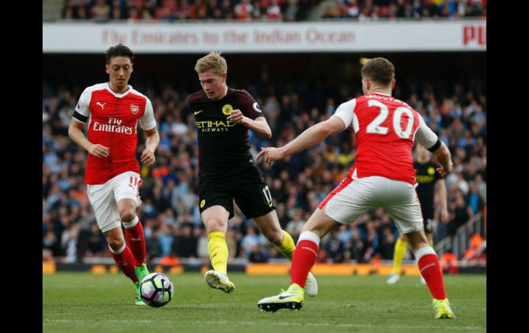 El City se adelanta en dos ocasiones, pero los Gunners lograron empatar. AFP / I. Kington