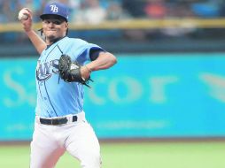 Chris Archer. El abridor de los Rays de Tampa Bay tuvo una destacada actuación para llevar a su equipo a la victoria. AFP / B. Blanco