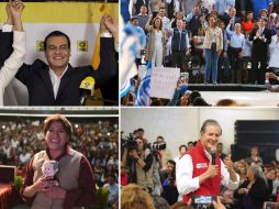 Juan Zepeda Hernández (PRD), Josefina Vázquez Mota (PAN), Delfina Gómez Álvarez (Morena) y Alfredo del Mazo (PRI). EFE / PAN / PRD /Morena / PRI