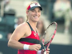 Timea Babos no pasó mayores complicaciones para superar a Naomi Broadi y avanzar a la siguiente ronda del Abierto de Monterrey. EFE / M. Sierra