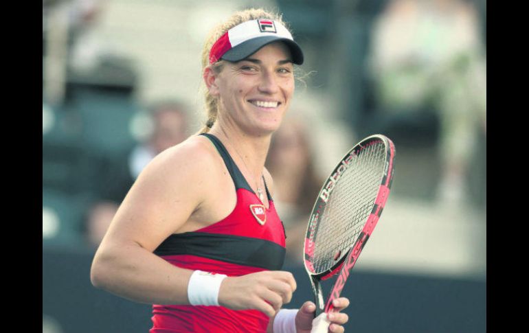 Timea Babos no pasó mayores complicaciones para superar a Naomi Broadi y avanzar a la siguiente ronda del Abierto de Monterrey. EFE / M. Sierra