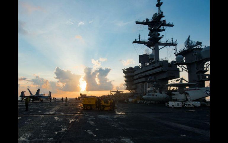 Estados Unidos envió el portaaviones USS Carl Vinson y su grupo de batalla a aguas de la península corena. EFE / US Navy