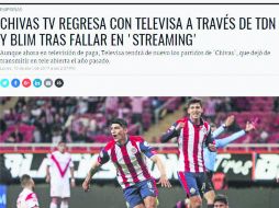 Streaming. Ahora los partidos de Chivas ya se ven por la plataforma TDN. EL INFORMADOR /