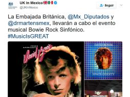 Se realizarán varios conciertos gratuitos en otros puntos de la Ciudad de México durante mayo y junio. TWITTER / @UKinMexico