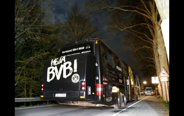 El autobús salía del hotel hacia el estadio para disputar la ida de los cuartos de final de la Liga de Campeones. EFE / F. Vogel