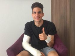 El español publicó en Instagram una fotografía donde se ve el brazo herido tras los hechos ocurridos el martes. INSTAGRAM / @marcbartra