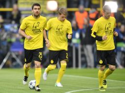 El mensaje que aparece en la playera de práctica del equipo aludía al jugador, que se recupera tras ser operado. AP / M. Meissner