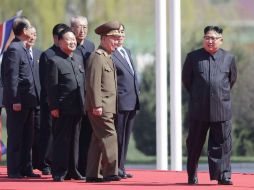 Kim Jong-un asistió a la apertura de un área residencial en el centro de Pyongyang. AP / M. Wong